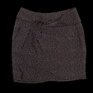 Promod Women Black White Red Faux Wrap Partial Lined Pocket Mini Skirt